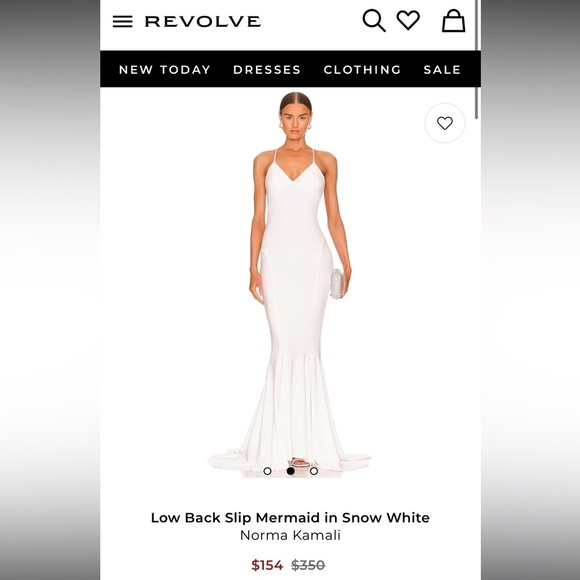 Norma Kamali Dresses & Skirts - Norma Karmali Low Back Slip Mermaid In Snow White